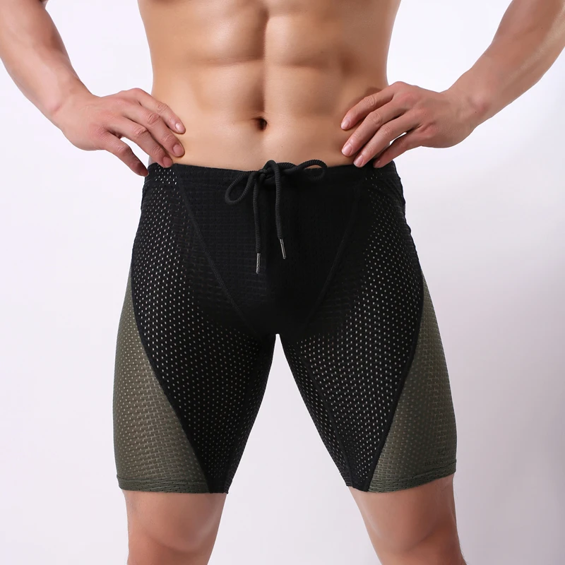 Fitness Shorts Joggers Quick-Drying Mens Beach Summer Skinny Spliced Leggings