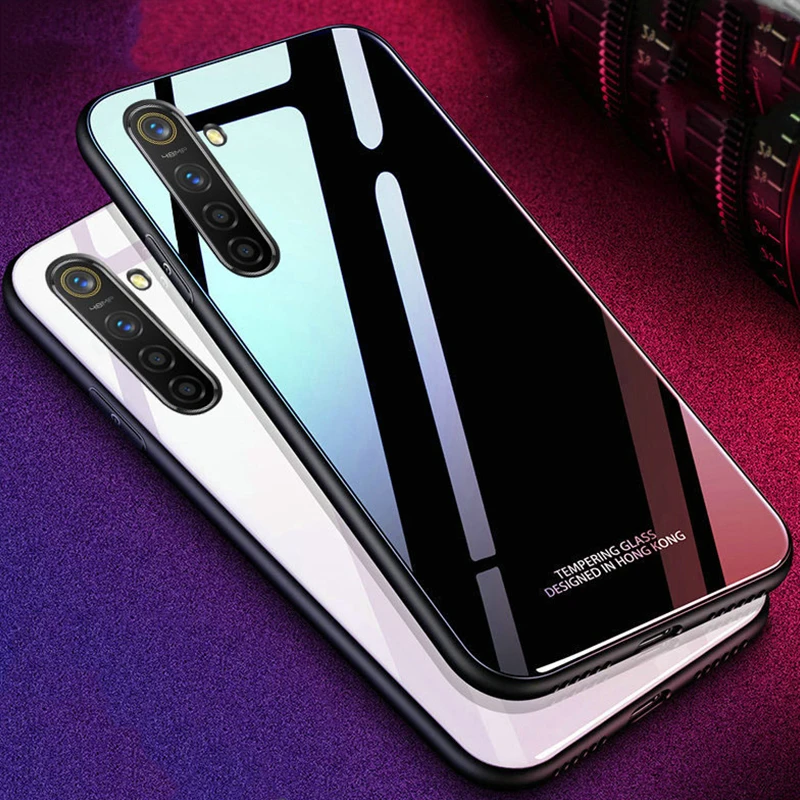 Роскошный чехол из закаленного стекла для OPPO Reno ACE чехол мягкий силиконовый Жесткий полное заднее покрытие чехол s для Realme X2 Pro противоударный чехол