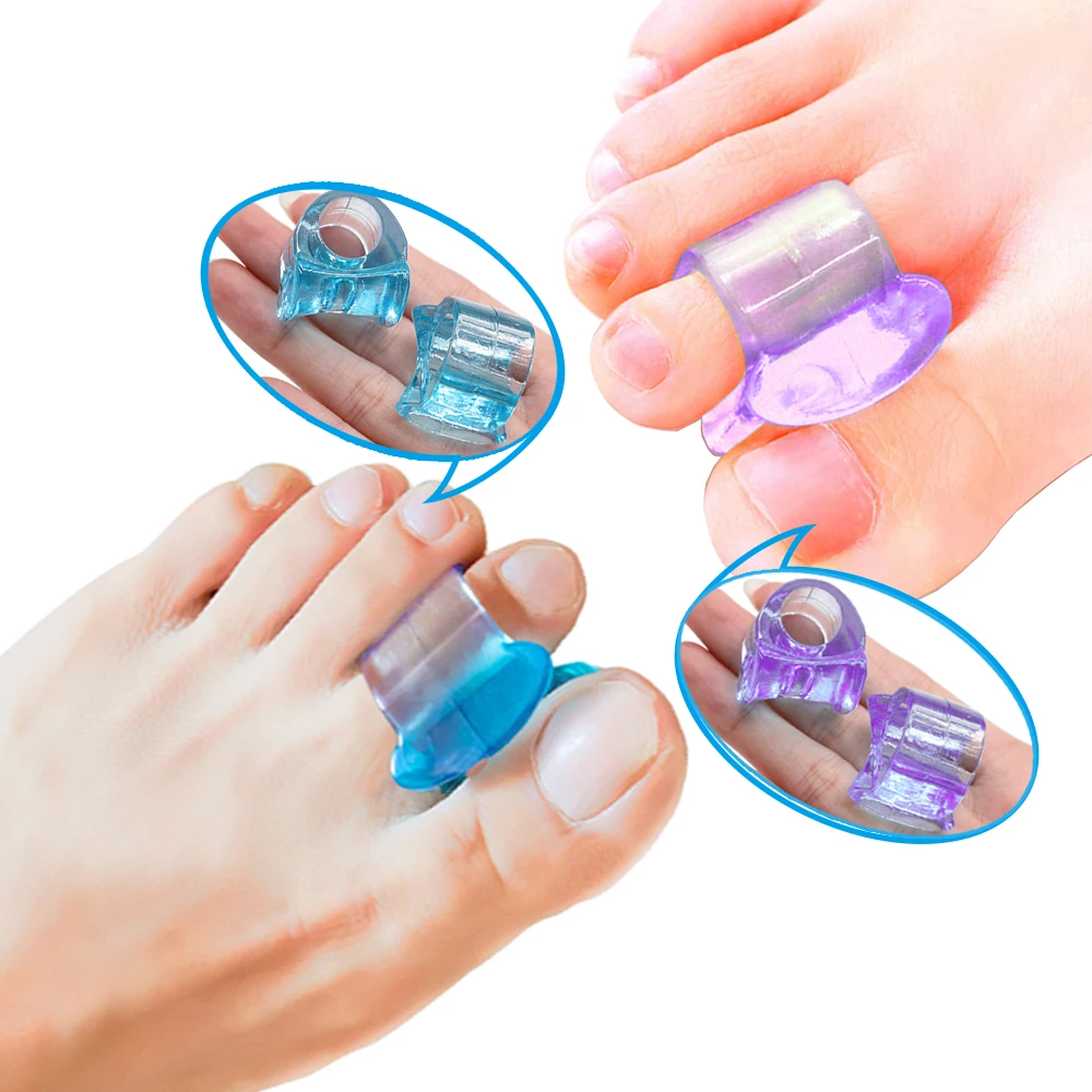 4pcs Silicone Gel Toe Separator Hallux Valgus Corrector Bunion Spacers Thumb Finger Orthopedic Toe Protector Foot Care Tool