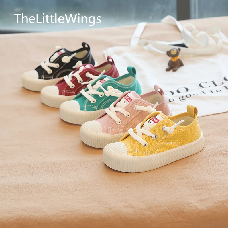 

2019 Autumn new boys canvas shoes female baby 1-3 soft bottom 4-6 children Korean casual shoes