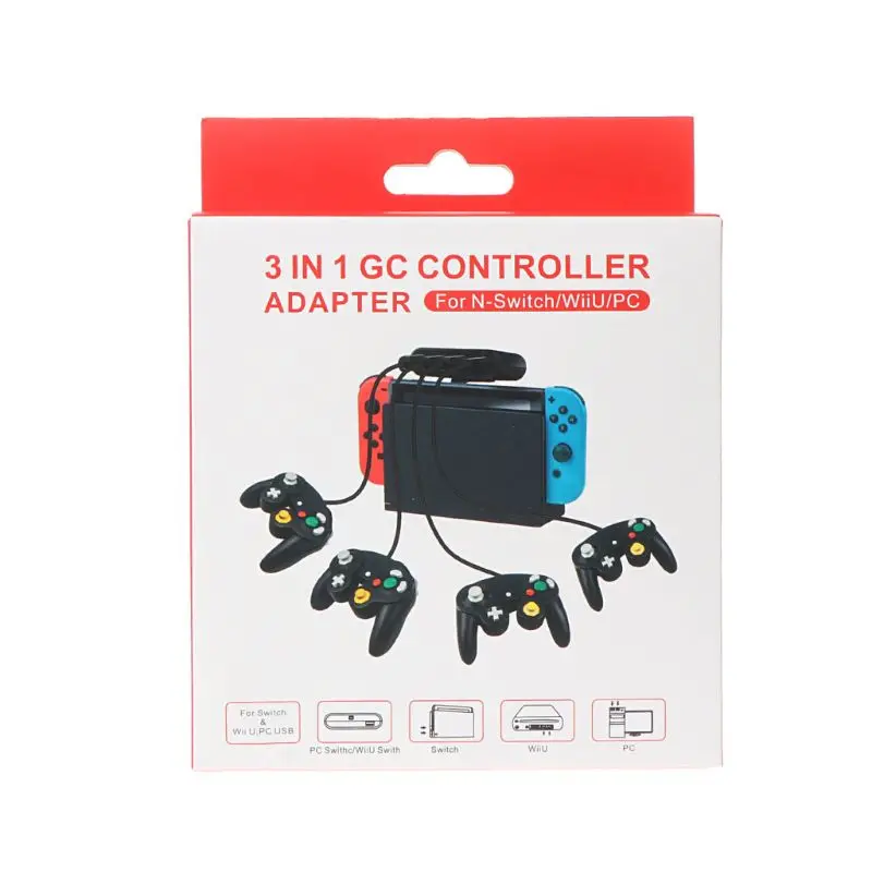 3 в 1 4 порта GC ручка для Wiiu/PC/переключатель конвертер адаптер для PC Игры GameCube GC контроллеры аксессуары