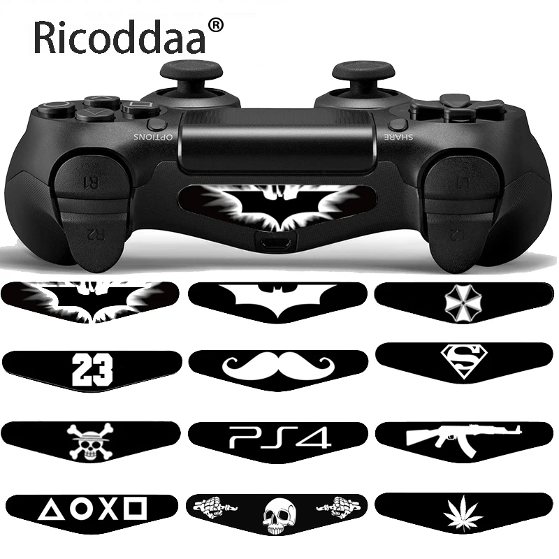 

Popular Custom 40PCS For PS4 Game Light Bar Vinyl Stickers Decal Led Lightbar Cover For Playstation 4 PS4 PRO Slim Controller