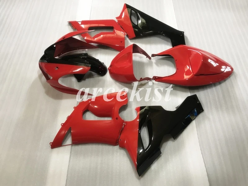 4 подарки ABS Обтекатели комплект подходит для kawasaki Ninja ZX6R 636 2005 2006 6R 05 06 ZX-6R Обтекатель Набор красный черный яркий