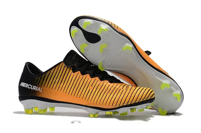 9 cheap Mens gold Soccer Cleats Superfly Vapors XI Ronaldo Cr7 Football boots men Superfly VI Ultra SE FG soccer shoes outdo - Цвет: 9