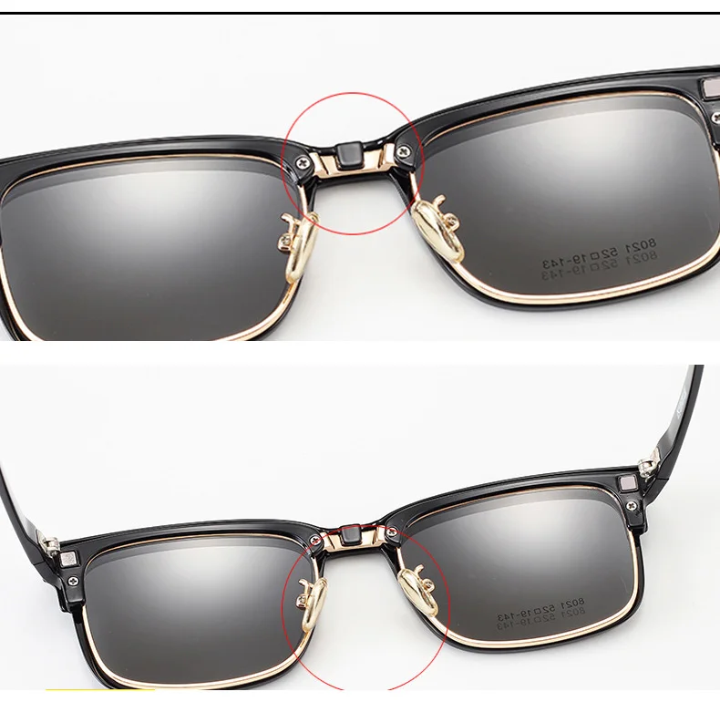 Винтажные поляризационные солнцезащитные очки, мужские солнцезащитные очки на магнитной застежке, женские очки UV400 TR90, квадратные