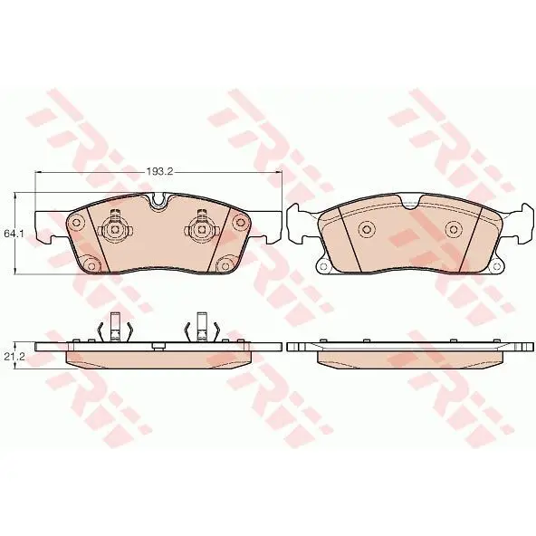 Колодки дисковые передние MB W166/X166 GL350/ML250 3.5/2.1D/3.0D