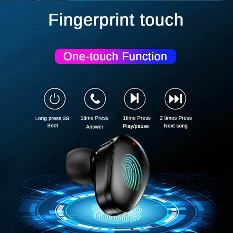 Водонепроницаемые наушники TWS Bluetooth Touch True HD стерео беспроводные наушники-вкладыши для бега гарнитура с шумоподавлением Handsfree Наушники