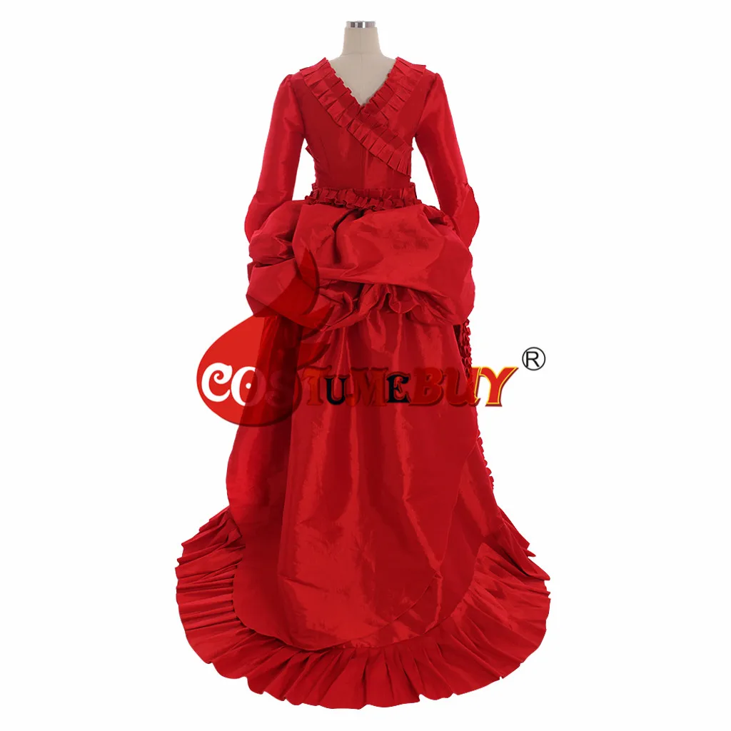 Costumebuy викторианское средневековое рококо готическое Ретро бальное платье Антуанетта женское Королевское Платье принцессы красное роскошное на заказ