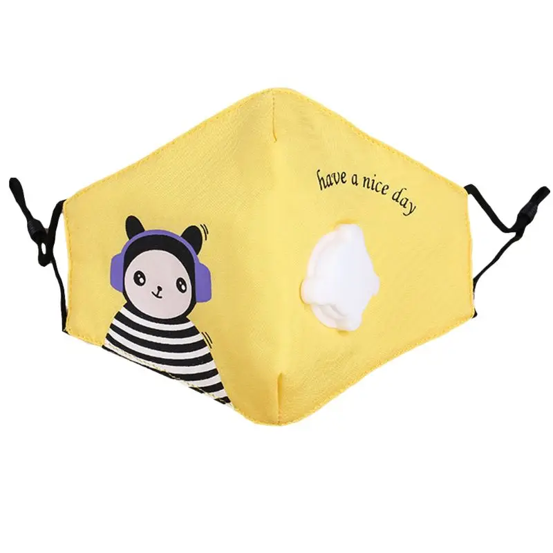 Детская Хлопковая многоразовая маска для лица и рта; милая цветная мультяшная маска с принтом; PM2.5 - Цвет: 5