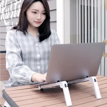 

Portable Laptop Cooling Stand Lightweight Adjustable Foldable Tablet Bracket E5BA