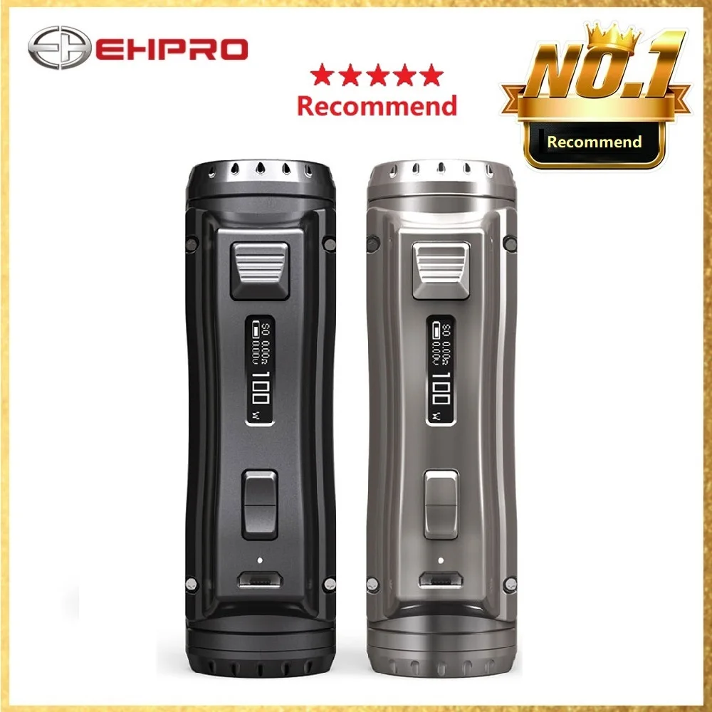Newest Ehpro Cold Steel 100 120W TC Box MOD with 0.0018S Ultrafast Firing Speed Power by 18650/20700/21700 battery vs Drag 2 Mod