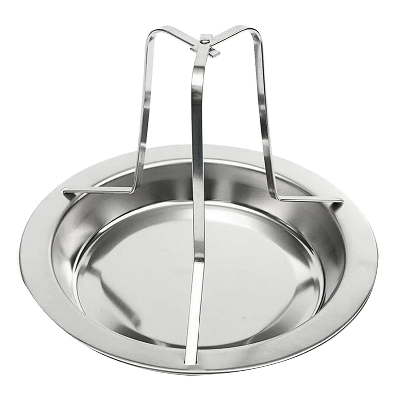 Portable Stainless Steel Roast Chicken Holder Upright Roaster Rack BBQ Self Grill Pan |