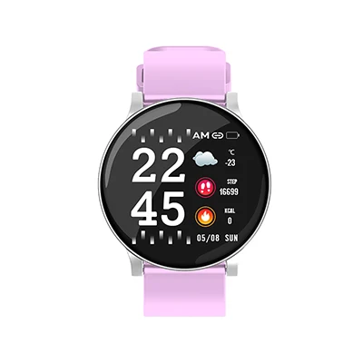 Pink OLLIVAN, умный Браслет, водонепроницаемый, Bluetooth, спортивный трекер, умный Браслет, пульсометр, измеритель артериального давления для мужчин, женщин, детей - Цвет: Pink