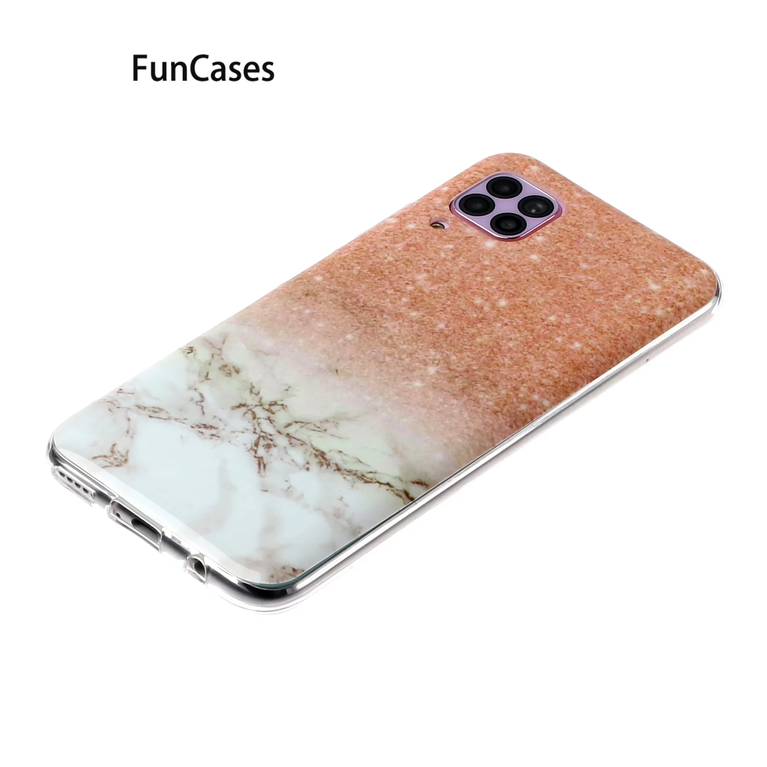 Mawar Emas Lembut TPU untuk Huawei P40 Huawei Telepon P40 Lite Mate 20 Kehormatan 8C Y5P Y7P 5G 8X Y6P P Smart 2020 Ponsel Kasus