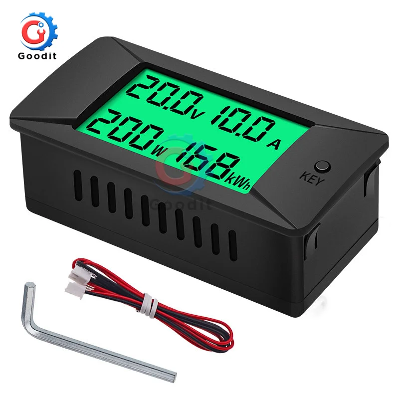 Eujgoov Voltmetro Amperometro Digitale AC60-500V 0-100A – Display Doppio, Pannello 20mm, Rosso
