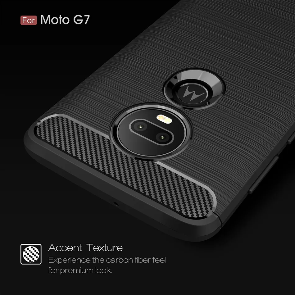 Чехол Thouport для Moto G7 Power Play G6 Plus деловой Мягкий силиконовый чехол из углеродного