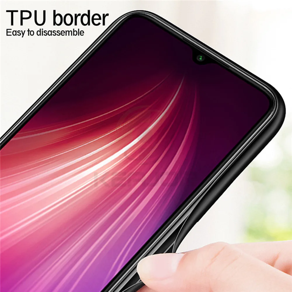 Жесткий чехол для Xiaomi Redmi Note 8 T, роскошный градиентный стеклянный чехол, мягкий силиконовый бампер для Redmi Note 8 T 8 T Global чехол s