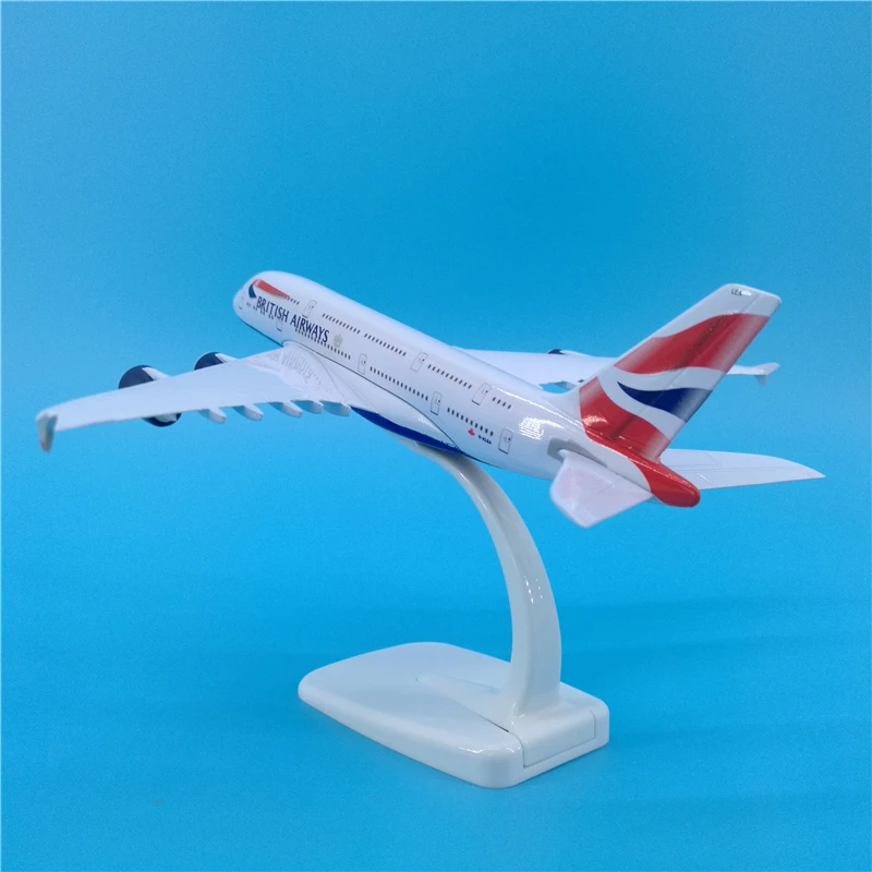 20 см, 1/400 масштаб, игрушечные модели самолетов Airbus A380, самолет Air, британская модель, литой под давлением, сплав, самолет с базой F, Детские Сувенирные подарки