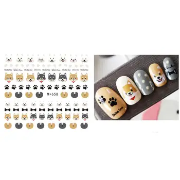 

Cartoon Animal Fruit Tree Watercolor Floral Flower Sticker Nail Decal Set Flamingo Letter Design Gel Manicure Decor Water Slider