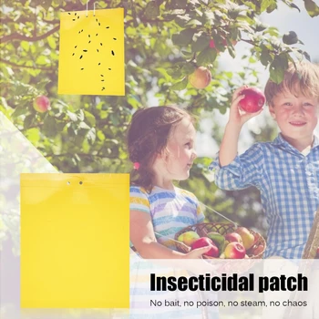 

10/20x Two-Sided Fly Trap Glue Stickers Insect Bug Killer Catchers Yellow Hang Pest Control Board for Balcony Garden Livestock