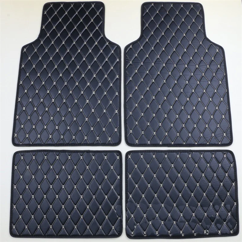 grid black beige Автомобильные коврики подходят для TOYOTA Harrier Sequoia Corolla E120 E130 E140 E150 E160 Camry XV30 XV40 XV50 Land Cruiser prado коврик - Название цвета: grid black beige