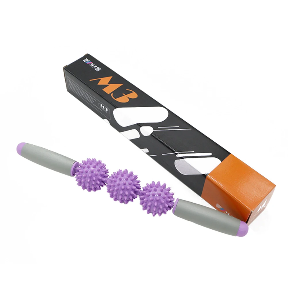 Yoga Muscle Massage Roller Stick Myofascial Trigger Point Release Soothing Tightness Pain In Backs Legs Calf Hand Feet& Neck