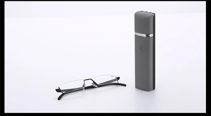 Half Frame Metal Pen Holder Reading Glasses Men Business Reader Eyeglasses Magnifier With Box Hyperopia Eyewear+1.0+1.5 To+3