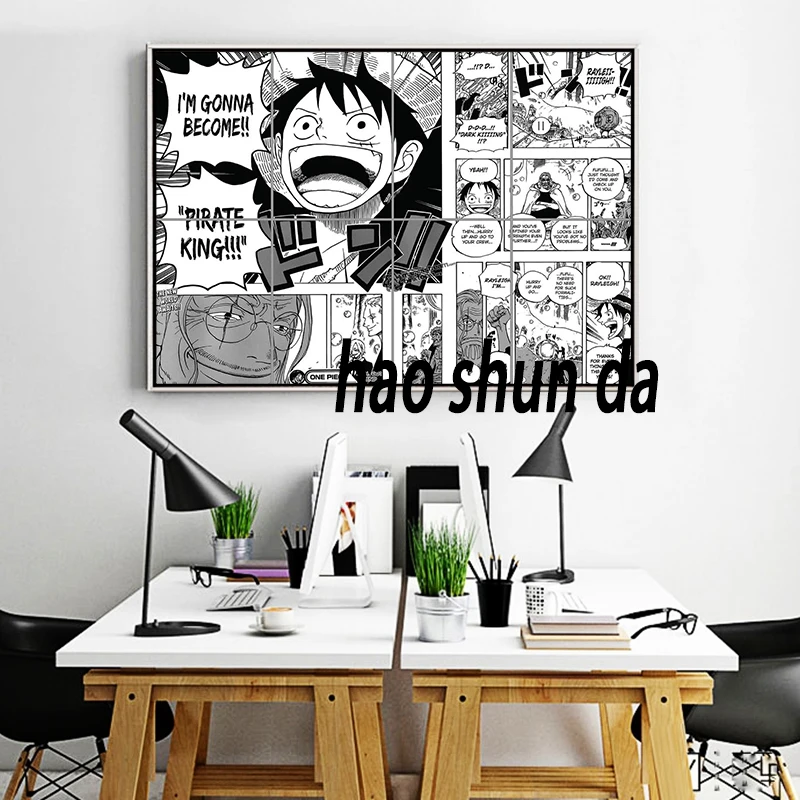 One Piece Manga Anime Cartoon Japan Home Decor Wall Art Multi Panel Canvas Poster Hd Print For Kids Room Decoration Painting Calligraphy Aliexpress