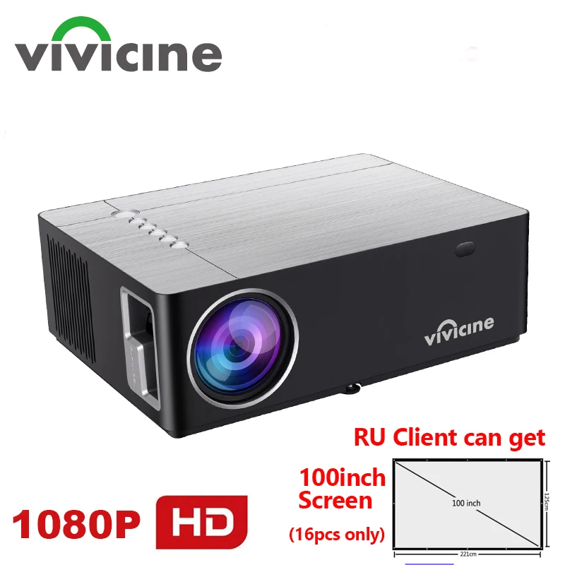 Vivicine M20 Newest 1080p Projector,Option Android 10.0 1920x1080 Full HD LED Home Theater Video Proyector Beamer Support AC3