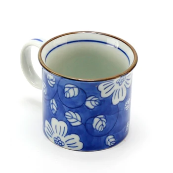 

Tea Coffee Cups Mugs Porcelain Tea Mug Ceramic Coffee Cups Set with Blue Flowers