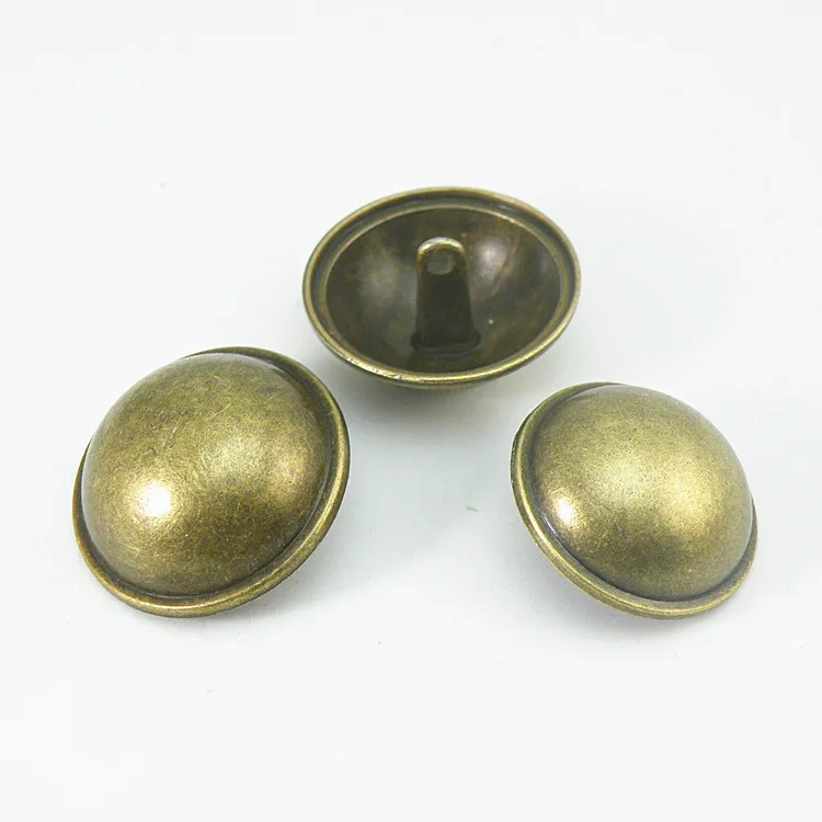 6-20pcs/lot 15-28mm Vintage silver bronze thin-edged bald mushroom metal button fashion button suit coat button C121 4