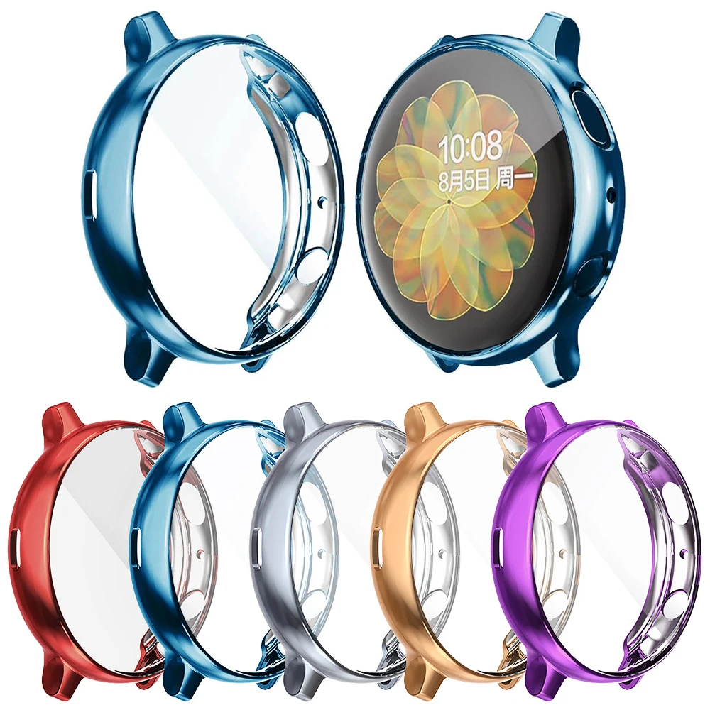 Защитный чехол из ТПУ для Samsung galaxy watch Active 2 44 мм 40 силиконовый с полным покрытием