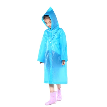 

Kids Children Rain Poncho - Portable PVC Lightweight Waterproof Emergency Raincoat Perfect for Outdoor Activities