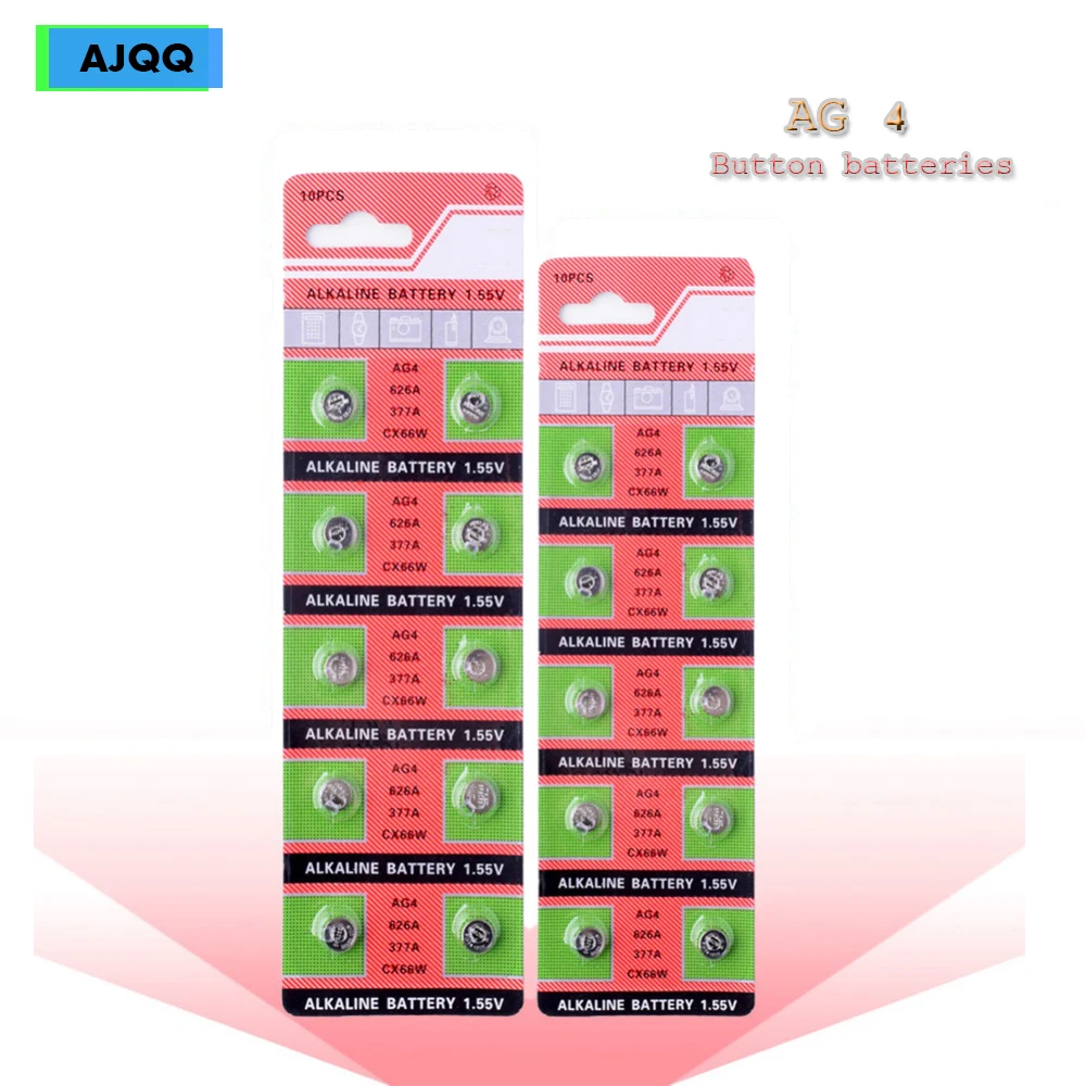 

Wholesale 80PCS AG4 377A 377 LR626 SR626SW SR66 LR66 button battery for clock toys