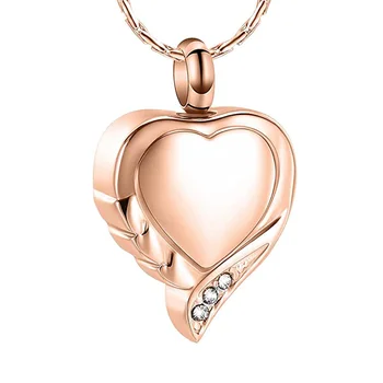 

Cremation Necklace for Ashes Memorial Urn Jewelry Stainless Steel Heart Urn Locket for Women/Men