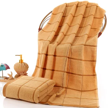 

Plaid Barth Towel Strong Absorption Bathrobe Cotton Head Wrap Quick Dry FaceTowel Household Hand Towel Set Beach Towel