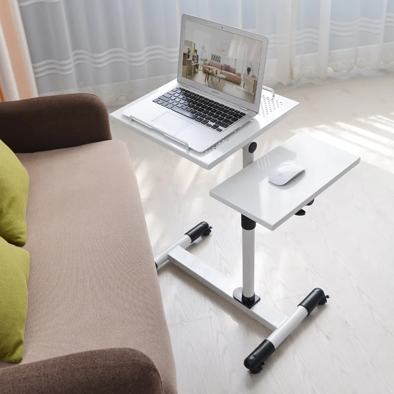 Foldable Computer Table Standing Desk Lifting Movable Study Table Adjustable Portable Laptop Desks Laptop Bed Tables 40*60cm