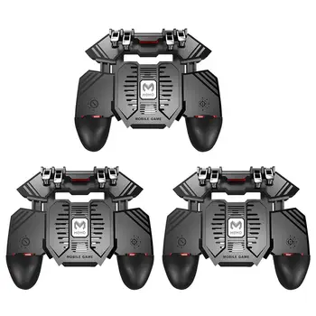 

AK77 Pubg Controller Six Finger Gamepad Triggers Pubg Metal Trigger Joystick Control Pubg for IOS Android Mobile Phone Game Pad