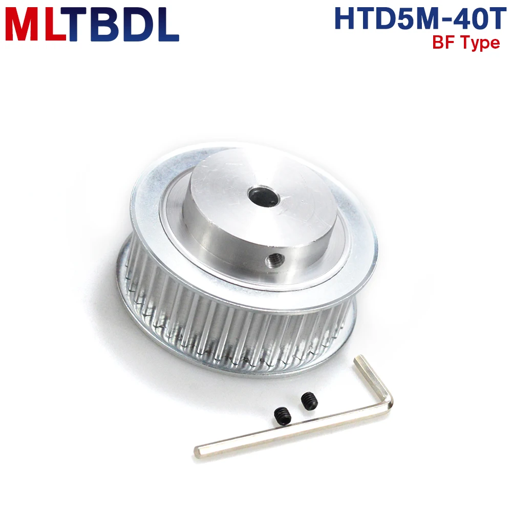 Timing Pulley 5M BF Type 40T Inner Bore 8/10/12/14/15/16/17/20/22/24/25mm 40Teeth 5mm Pitch 16/21mm width HTD