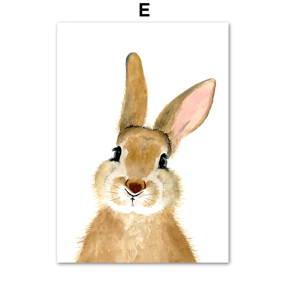 Elephant-Zebra-Fox-Rabbit-Bear-Owl-Giraffe-Wall-Art-Canvas-Painting-Nordic-Posters-And-Prints-Wall (4)