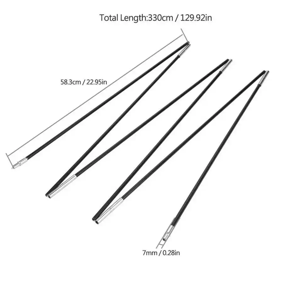 Замена стекловолокна Pole Kit Shock Corded Кемпинг ремонт палатки оборудование Новое |