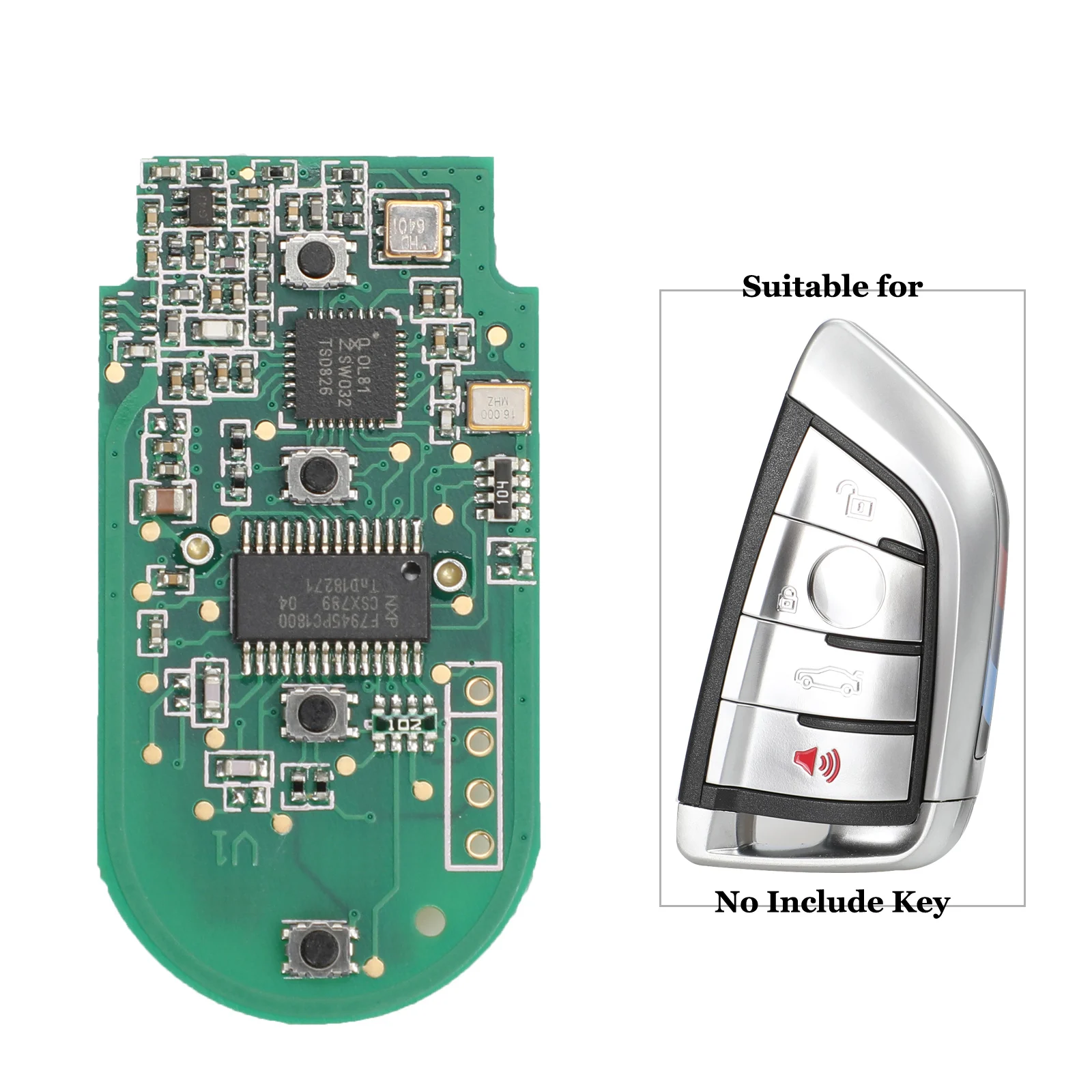 Keyforkess 4 Pulsante Scheda Elettronica per la BMW Serie F CAS4 /FEM 2011-2017 Modificato Chiave A Distanza Intelligente fob 315 MHz/434 MHz/868 MHz - H1bff4ee021f4438884abc0445673ecabZ