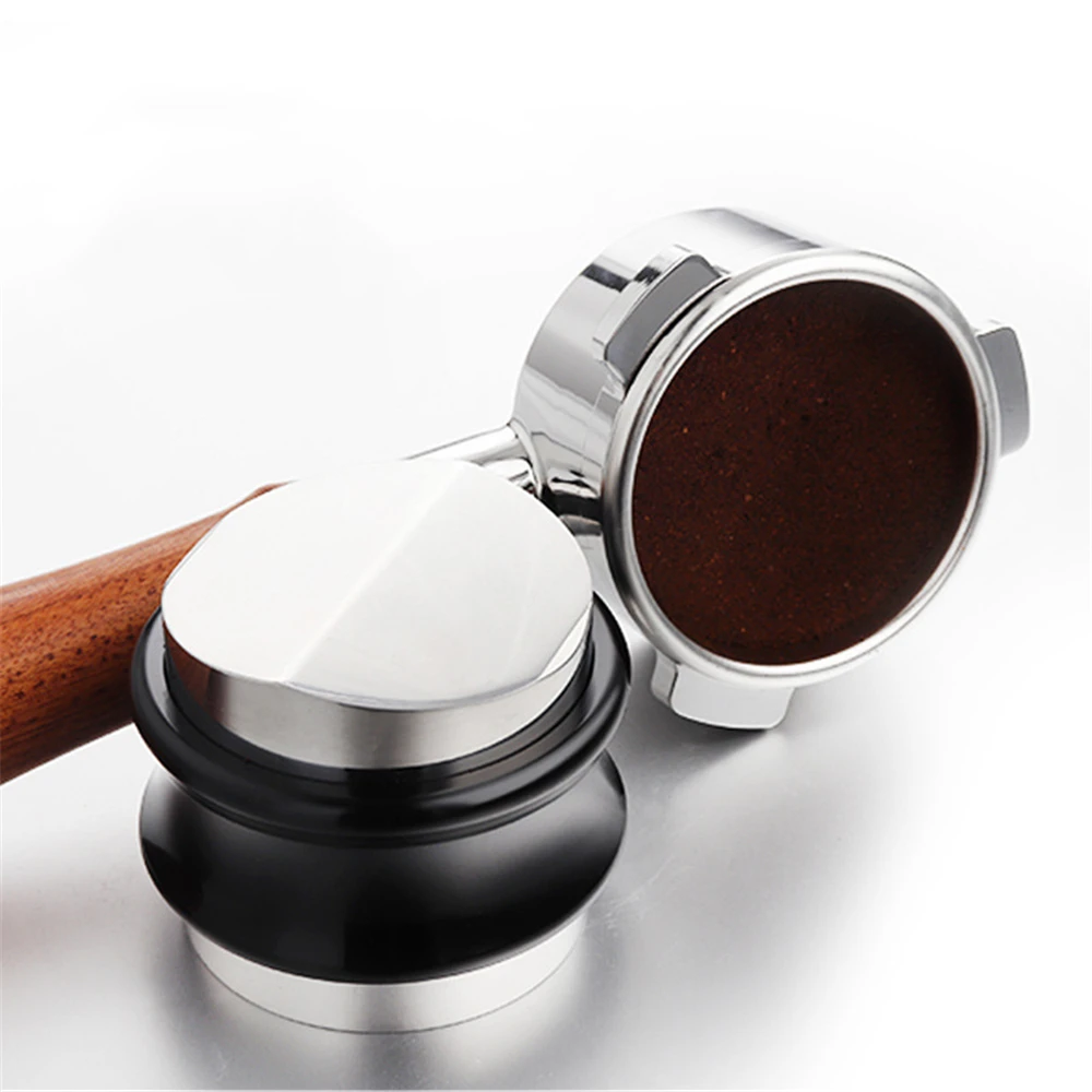 58/51/53mm Adjustable Espresso Powder Hammer Distributor Coffee Tamper Leveler 