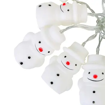 

10LED Silicon Snowman Christmas Fairy String Light Home Party Decoration Lamp Gift Decorative String for Christmas