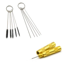 High Quality 11pcs Stainless Steel Needle Brush Set Nozzle Brush Set Portable Airbrush Cleaning Repair Tool Kit