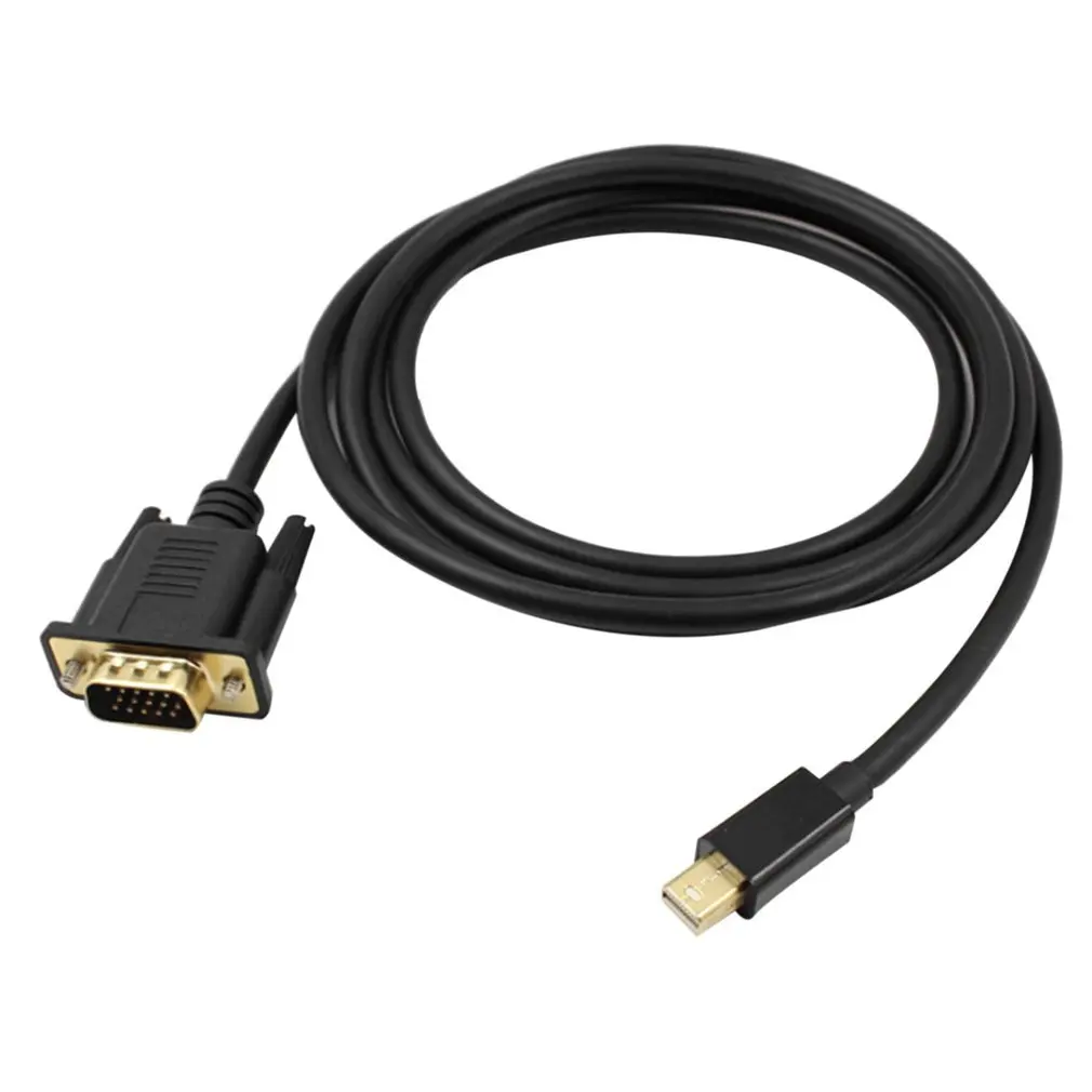 1,8 м Mini display port to VGA кабель адаптер Full HD 1080P Дисплей порт папа-VGA Кабель-адаптер для MacBook HDTV проектор