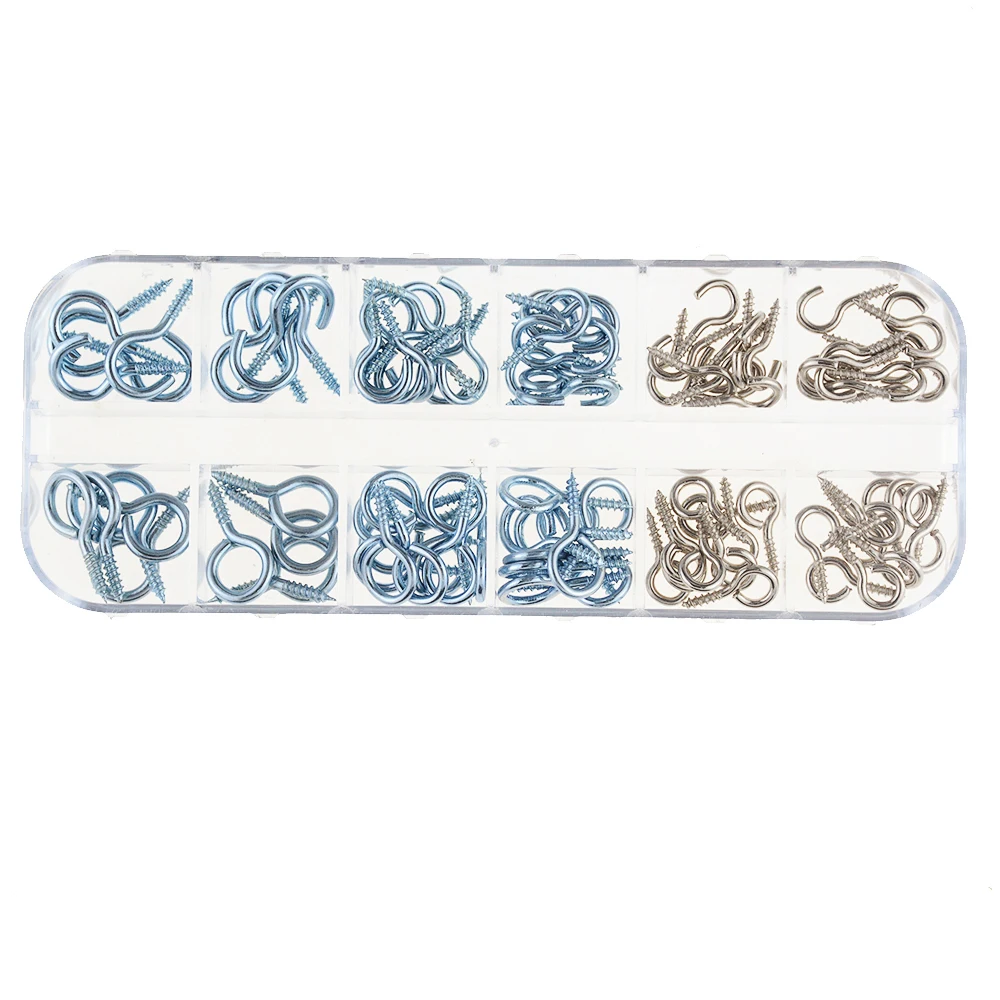WNHSNM 100pcs/lot Assortment Kits DIY Small Tiny Iron Screw Eye Pin Eyelets Bail Peg Threaded Iron Clasps Hooks Wall Hanger Tool WNHSNM 100pcs/lot Assortment Kits DIY Small Tiny Iron Screw Eye Pin Eyelets Bail Peg Threaded Iron Clasps Hooks Wall Hanger Tool