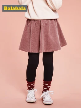

Balabala Children clothing girls pants casual pants 2019 new autumn baby trousers corduroy skirt pants