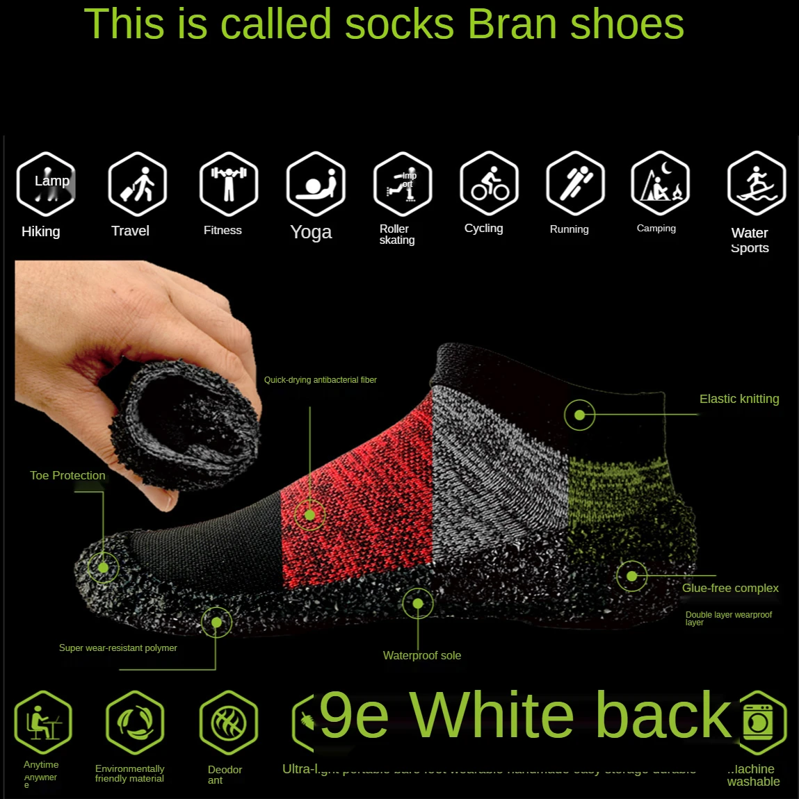 Calcetines de aguja de tejer para mujer, zapatos para amantes de la natación, zapatillas deportivas de agua para hombre, zapatillas de surf en la playa, zapatos de pesca al aire libre, novedad ► Foto 2/6