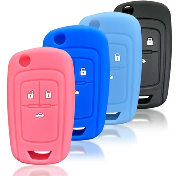 

Silicone Car Key Cover Case For Opel VAUXHALL Insignia Astra For Chevrolet Cruze Epica Lova Camaro Impala Aveo Key Holder Fob